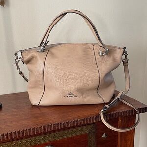 COACH Kasey Satchel Silver/Taupe C6229